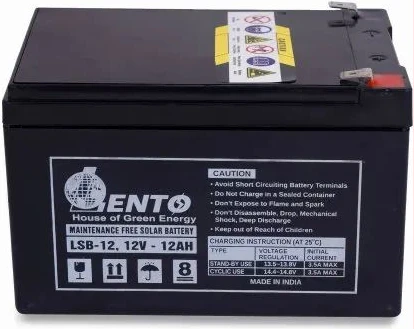 Lento 12AH 12V Solar Battery Sealed Maintenance-free Battery, Made in India