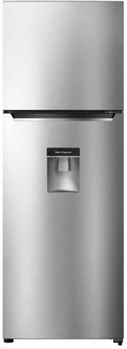 Hisense 419L Double Door Fridge RT419N4DGN; Top Mount Freezer Frost Free Refrigerator With Water Dispenser - Silver (3YRs WRTY)