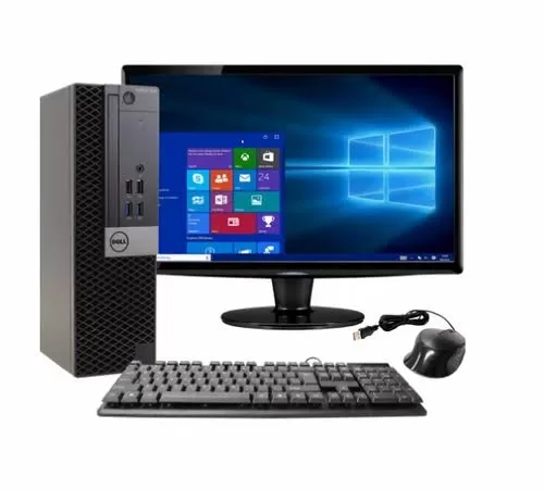 DELL Refurbished Desktop Computer, Core i3, 500GB HDD, 4GB RAM, 19-Inch Monitor - Black