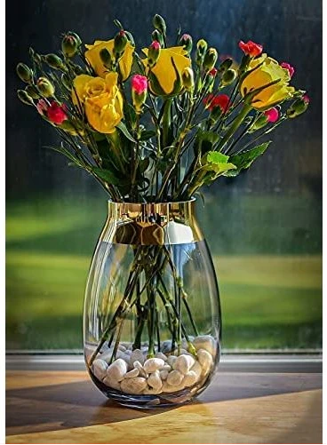 Glass Lights, Flower Vase For table, living room kitchen Decor, Grey