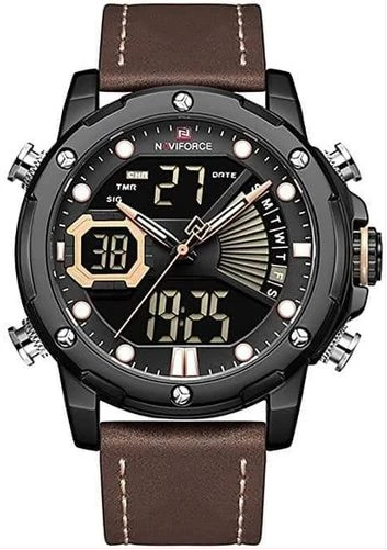 Naviforce Luxury Waterproof Men's Watch - Brown