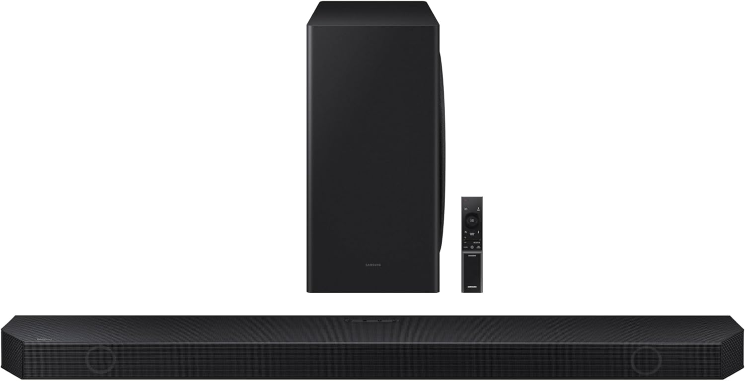Samsung Q800D 5.1.2ch Soundbar w/Wireless Dolby Atmos Audio, Smart Intergration, Q-Symphony, SpaceFit Sound Pro, Adaptive Sound, Game Mode Pro with Alexa Built-in, HW-Q800D