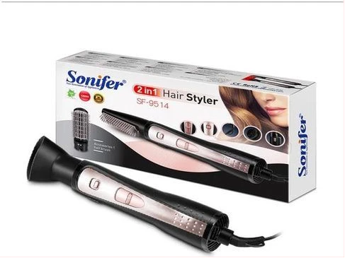 Sonifer Hair Dryer Styler And Rotary Volumizer, Black