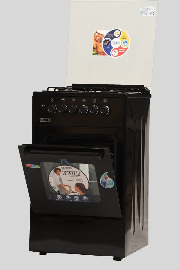 Solstar SO540DGRABKBSS Gas Standing Cooker 50x50 - Black