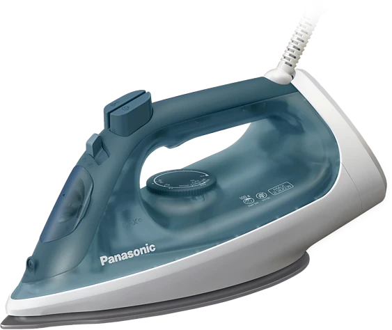 Panasonic Steam Iron 2300W, Anti Calc Titanium Coating Spray + Vertical 100g Power Shot Steam NI-S430 - Green