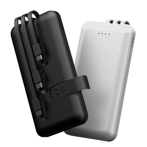 Belief 23000mAh 4 In 1 Fast Charging Portable Power Bank With Multi-Charging Cables & Phone Holder - Black