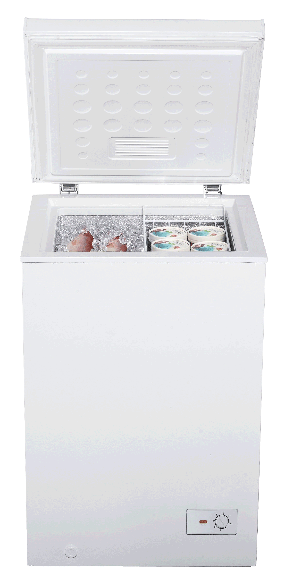 Beko 100L Chest Freezer, Single Door w/ Sliding Glass BCF1111 UK KE - White