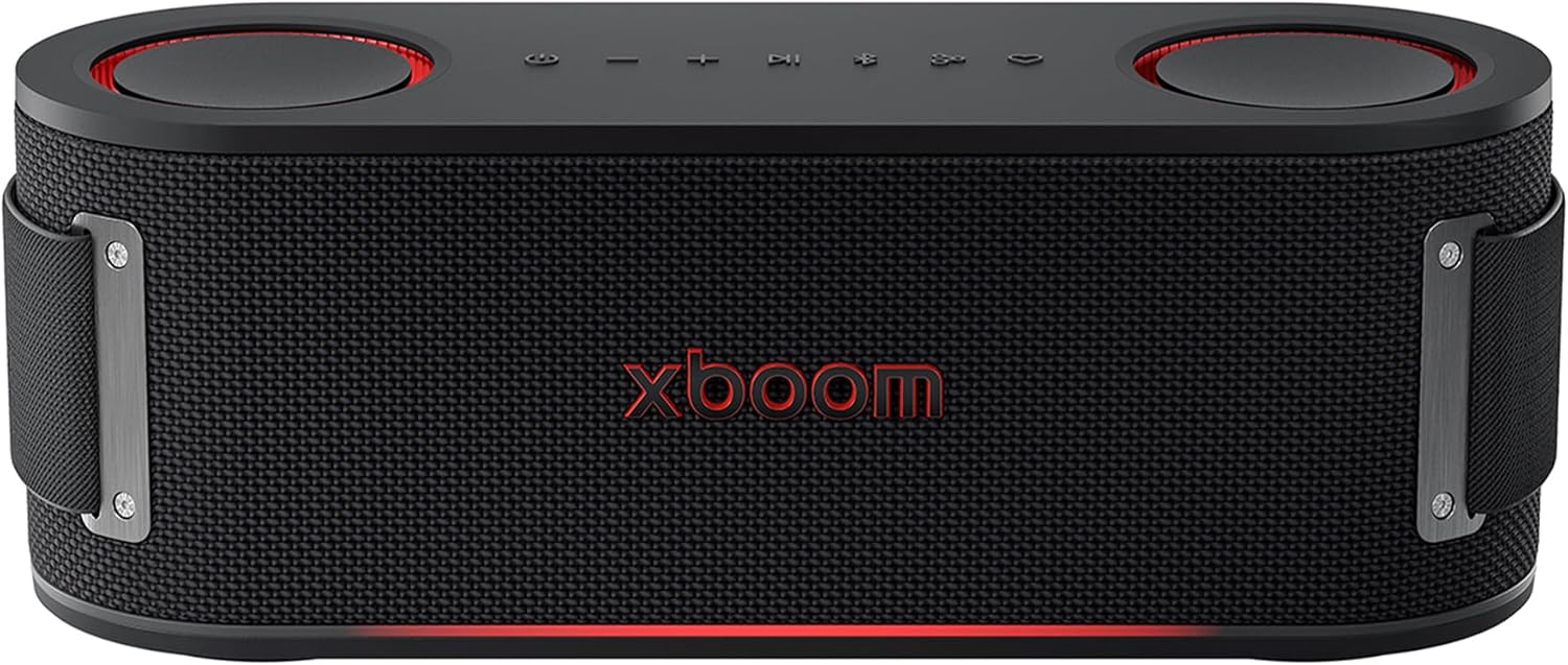 LG Xboom Bounce, Portable Bluetooth Speaker for Sports and Athletes, up to 30 Hours of Playback, IP67 Dust and Water Resistant - Black