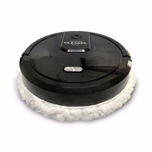 Smart Mute Automatic Brush Mopper Humidifier Cleanel Robot,Black