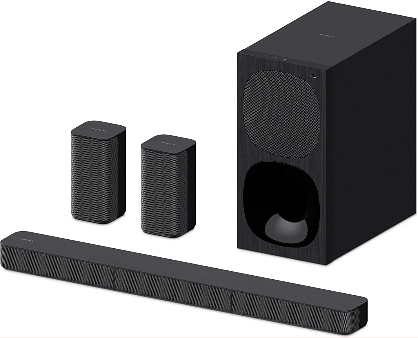 Sony HTS-20R Real 5.1ch Dolby Digital Soundbar for TV with subwoofer and Compact Rear Speakers, 5.1ch Home Theatre System (400W, Bluetooth & USB Connectivity, HDMI & Optical connectivity)