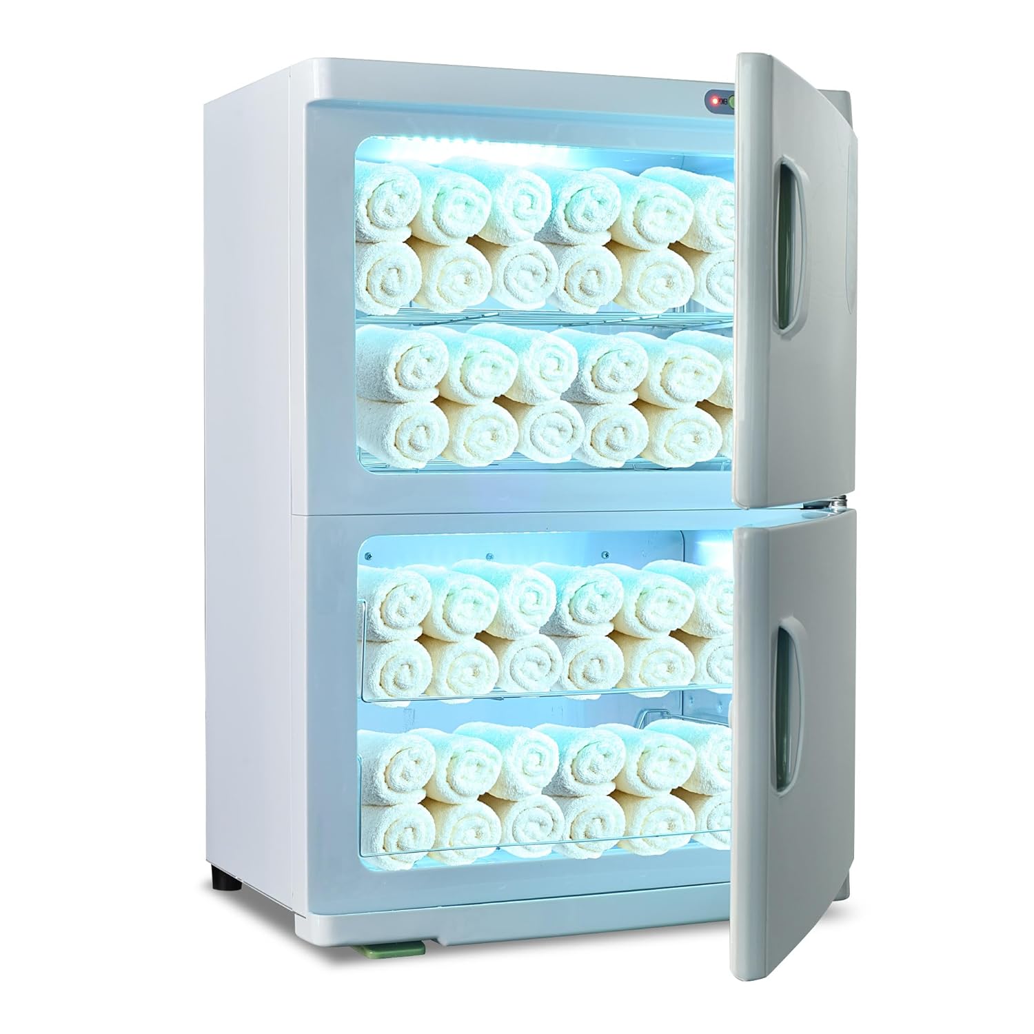 46L 2in1 Electric Dual Cabinet Hot Towel Warmer Cabinet Heat Machine Facial Skin Spa Massage Nail Beauty Salon Barbershop Equipment