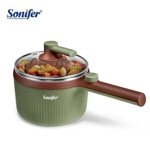 Sonifer 1.2L 2 Gears Stainless Steel Soup Noodle Pot Mini Skillet Single Multifunctional Electric Cooker Brand: Sonifer