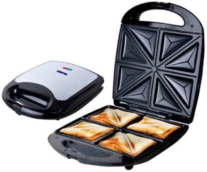 Geepas Sandwich Maker, Silver- GSM5444