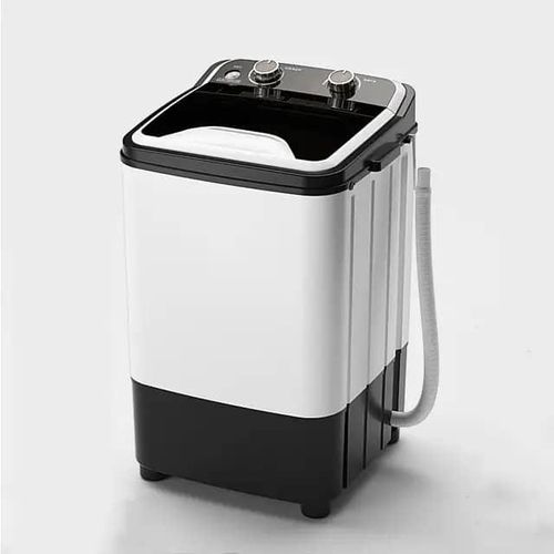 Washing Machines 6KG Large Capacity Super Quiet Mini Washing Machine camping Portable Washing Machine 360 Blue Light Washing Energy Water saving TimerEasy Operation -Black White