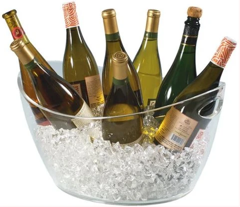 Co-Rect Acrylic 8 Bottle Beer, Champagne, Wine Ice Bucket, 8L-Colorless