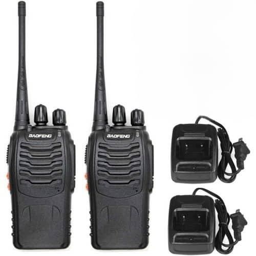 Baofeng BF-888S Radio Handheld Two Way Radio UHF Portable Walkie Talkies For Adults, Hiking Biking Camping (2 Pack) -Black