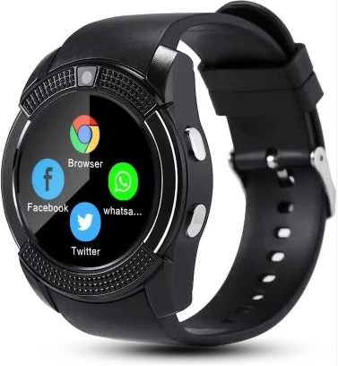 Unisex Advanced Intelligent Multi-functional Touch Screen Bluetooth Smartwatch / Wristband - Black