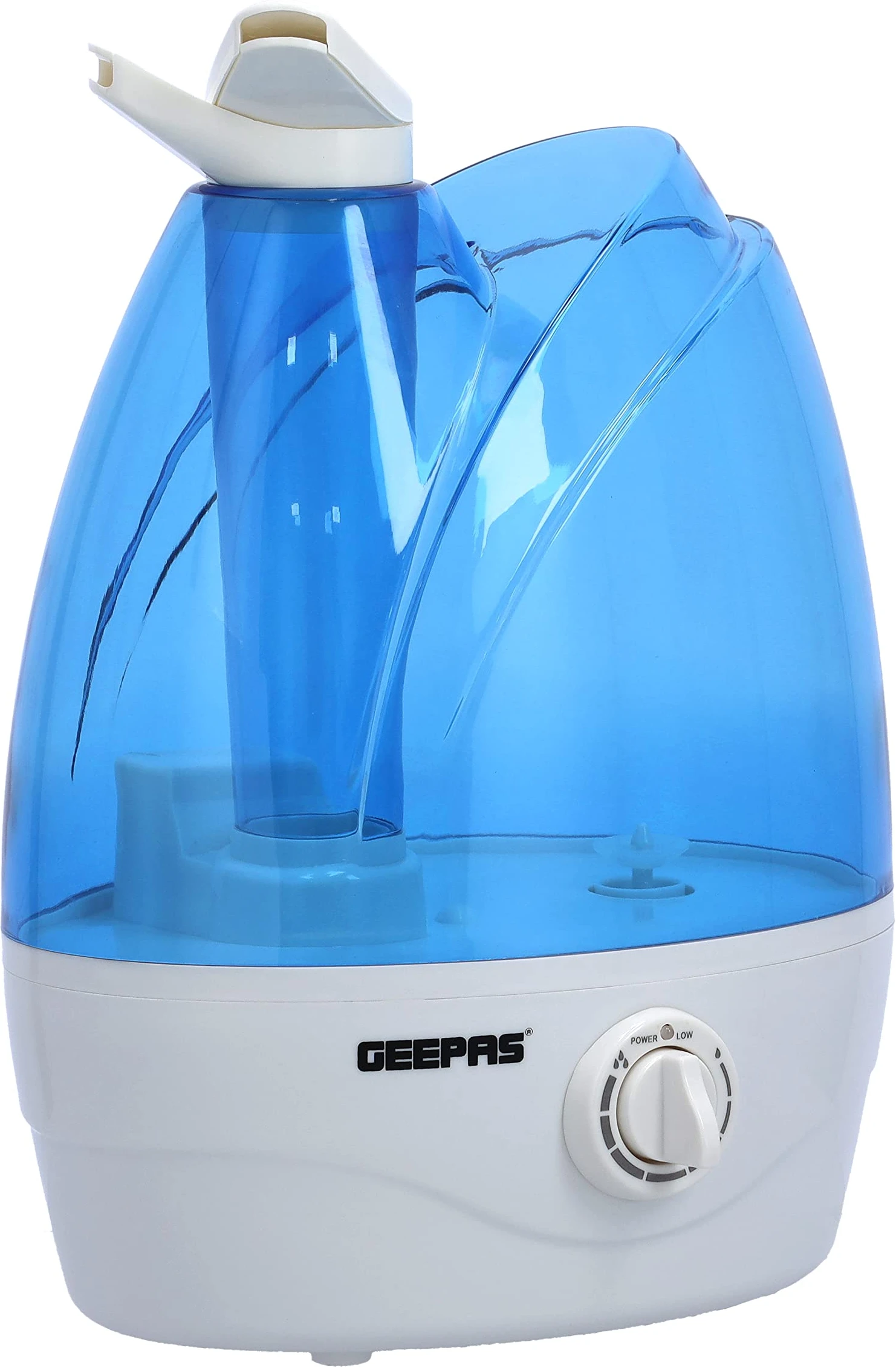 Geepas GUH2484 Ultrasonic Air Humidifier 2.6L, 9 hours - Blue