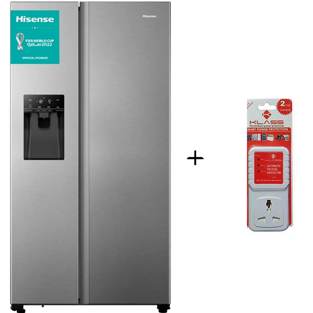 Hisense 700 L Side By Side Fridge Freezer with Ice Maker & Water Dispenser, Total No Frost, WiFi Connectivity (3YRs WRTY)
