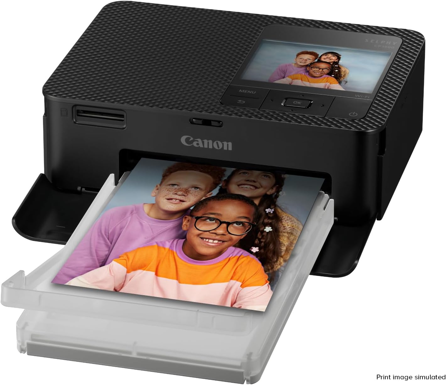 Canon SELPHY CP1500 Compact Photo Printer, Portable Photo Printer, Instant Photo Printer, Mobile Friendly, AirPrint, Black