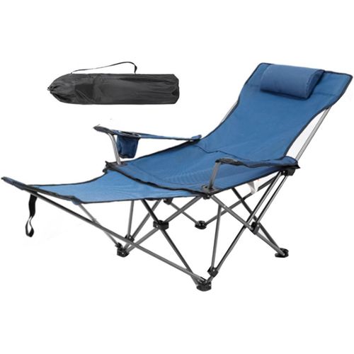 Folding Camping Chair for Adults, 2 Heights Adjustable, Lightweight Folding Recliner Beach Chair with Footrest & Cup Holder, Portable Lounge Chair for Picnic Hiking Traveling