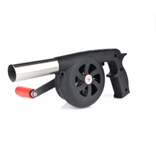 Portable Mini Hand Crank Fan Manual Air Blower for Outdoor Barbecue Grill Fire Cranked Picnic Camping Hiking BBQ Cooking Tool -Multicolor