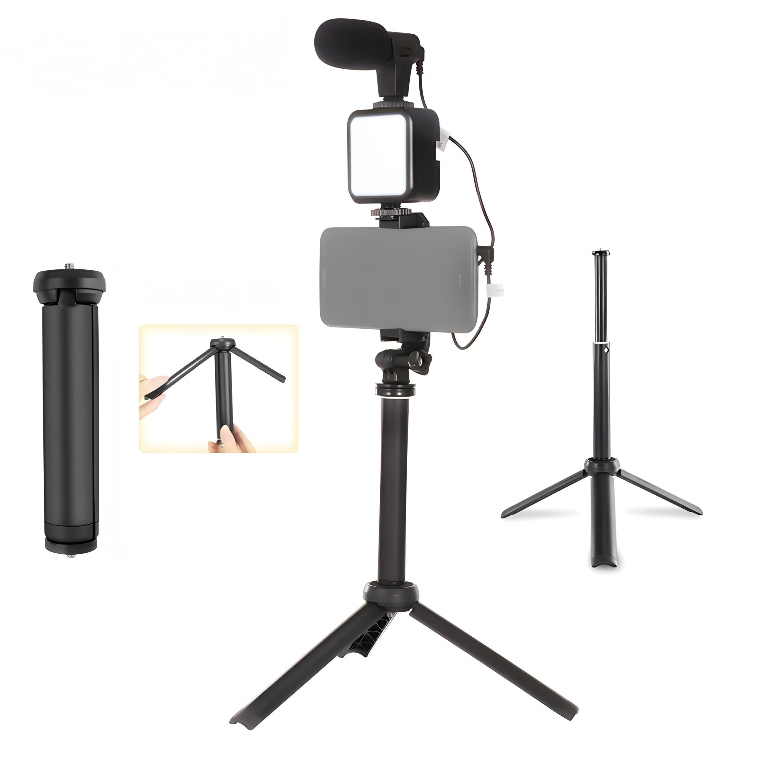 Plokama Video-Making Kit PK-772 - Microphone - Tripod - LED Lighting - Remote