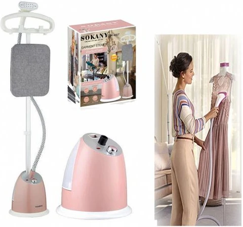 Sokany Vertical Garment Steamer Water Capacity 2.2L Electric Pump 2.0Bar 2200W- Pink .