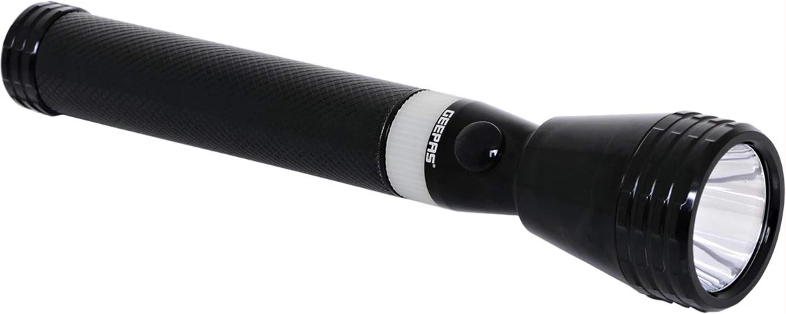 Geepas GFL4641 Rechargeable LED Flashlight Torch - Black