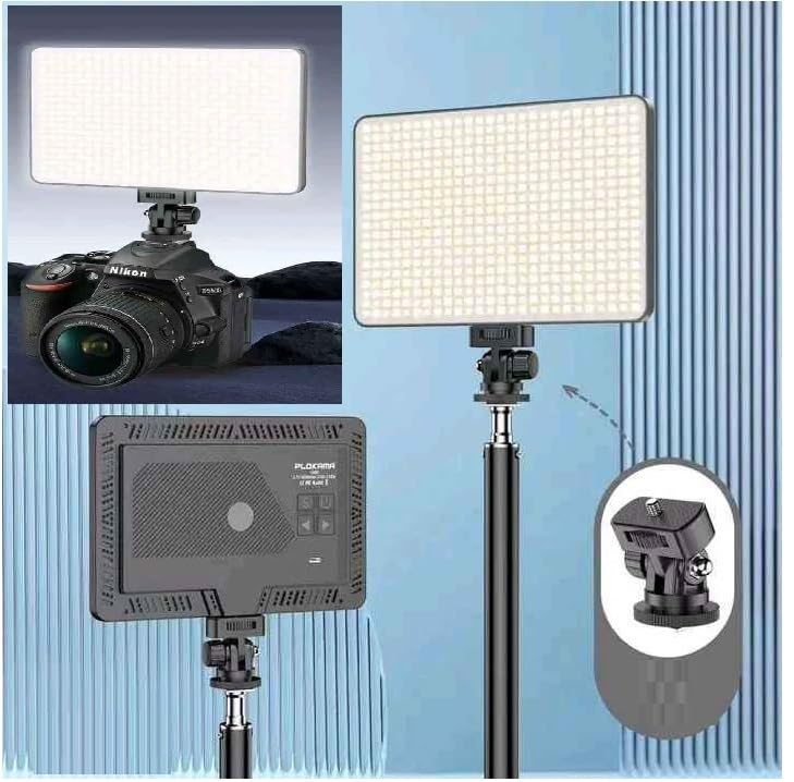 PLOKAMA U480 RECHARGEBLE 20W Built-in 5000mAh Stepless Dimmable 2700-5700K LED Professional Photography Fill Light for DSLR, Camcorder, Tripod