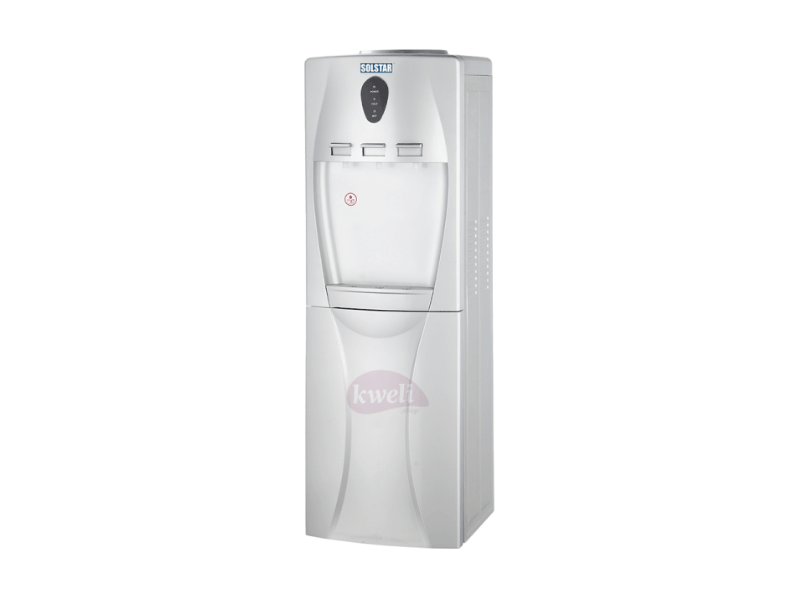 Buy new Solstar 3-tap Water Dispenser WD-64C-SLBSS, 12 liter Cabinet, Hot/Cold/Normal, 90 watts in Uganda - - Free Delivery > Long warranty > Lifetime After-sales Support