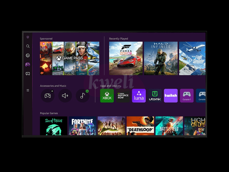 Buy new Samsung 65 inch Crystal UHD 4K Smart TV UA65CU8000(2023); AirSlim, Dynamic Crystal Color, Smart Remote + Mic, Tizen™, 205 watts in Uganda - - Free Delivery > Long warranty > Lifetime After-sal