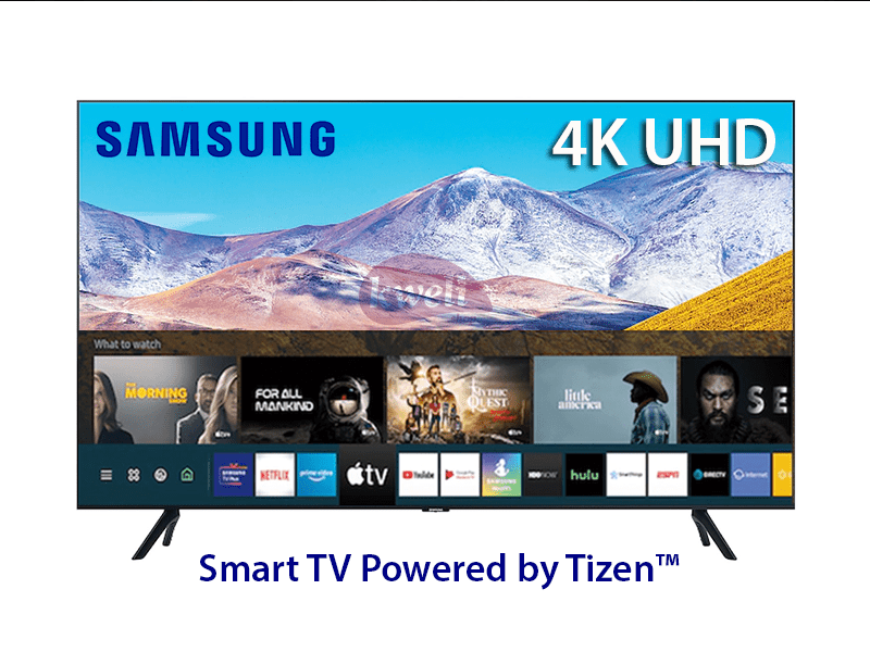 Buy new Samsung 43 inch 4K Smart TV UA43TU8000; Crystal UHD TV, Apps by Tizen™, Free-to-air, HDR, Bluetooth, WiFi, Mirroring, Google Assistant, USB, HDMI, AV in Uganda - - Free Delivery > Long warrant