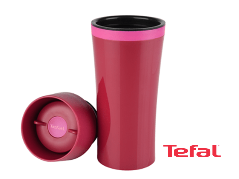 Buy new Tefal Fun Travel Mug, Thermal Bottle, Rasberry, 0.36 liter - K3072114 in Uganda - - Free Delivery > Long warranty > Lifetime After-sales Support