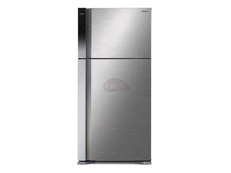 Buy new Hitachi 600-liter Double Door Refrigerator with Inverter Compressor, Brilliant Silver - RV750PUN7BSL - Frost Free Top Mount Freezer, Dual Fan Cooling in Uganda - - Free Delivery > Long warrant