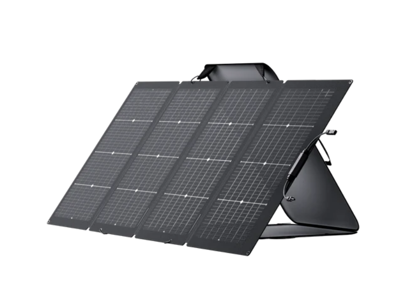 Buy new EcoFlow 220-Watt Bifacial Portable Solar Panel; Foldable Design, IP68 Waterproof Rating, Dual-Sided 220W/155W, Voc 25.0V, Vmp 18.4V, Imp 12.0A in Uganda - - Free Delivery > Long warranty > Lif