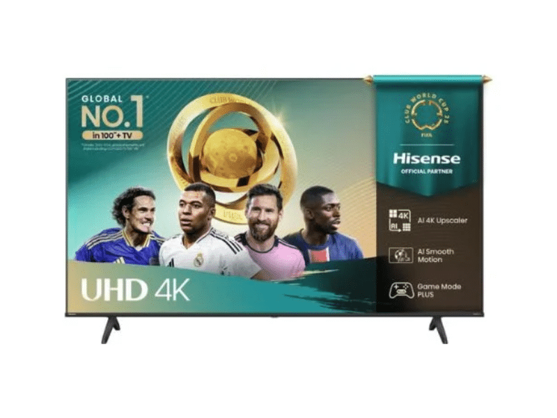 Buy new Hisense 50-inch UHD 4K Smart TV 50A6Q; LED Display, Frameless Design, 4K AI Upscaler, Dolby Vision & HDR10+, Game Mode PLUS, Bluetooth & Wi-Fi, VIDAA Smart OS in Uganda - - Free Delivery > Lon