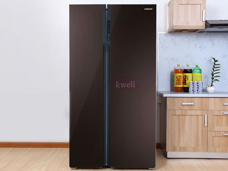 Buy new Samsung 538-liter Side By Side Refrigerator RS552NRUA9M - Twin Cooling Plus, Frost Free, Wine Mirror Glass in Uganda - - Free Delivery > Long warranty > Lifetime After-sales Support