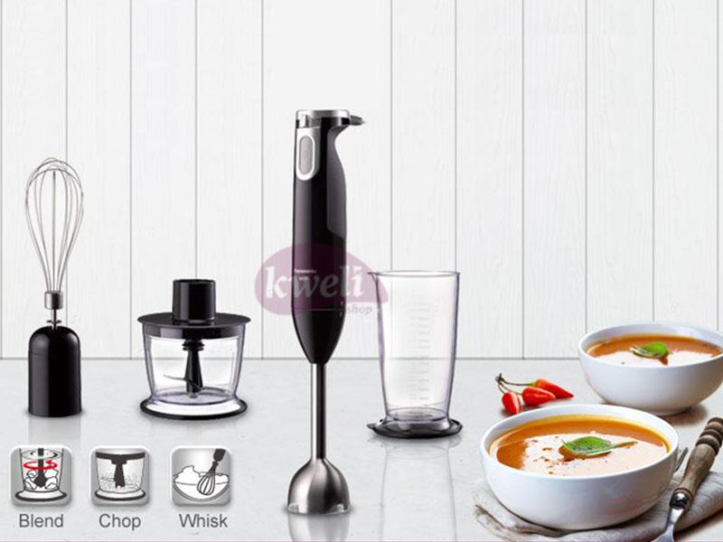 Buy Panasonic Hand Blender with Chopper and Whisk - MXSS1BTZ, 3-in-1 and get same-day free delivery in Kampala, Wakiso and Mukono, Uganda - Nationwide Shipping