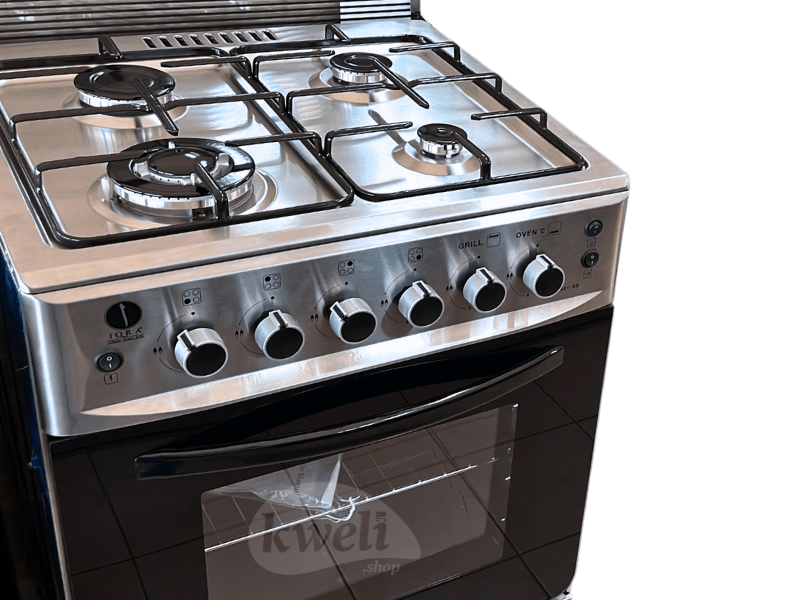 Buy new IQRA 60cmX60cm Gas Cooker IQ-FC6040-SS; Electric Oven & Grill, Oven Timer, Cast Iron Pan Support in Uganda - - Free Delivery > Long warranty > Lifetime After-sales Support