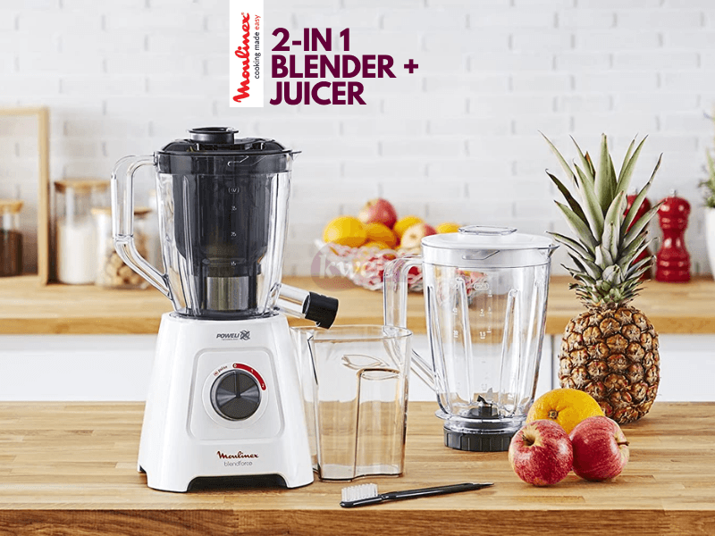 Buy new Moulinex 2-in-1 Smoothie Blender and Juice Extractor LM42Q127; 600 watts, 2-litre Blender Jug in Uganda - - Free Delivery > Long warranty > Lifetime After-sales Support