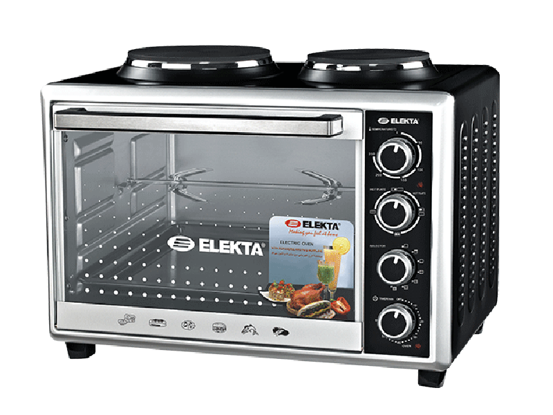 Buy new Elekta 43L Electric Oven with 2 Hot Plates and Rotisserie - EBRO-444HP(K) in Uganda - - Free Delivery > Long warranty > Lifetime After-sales Support