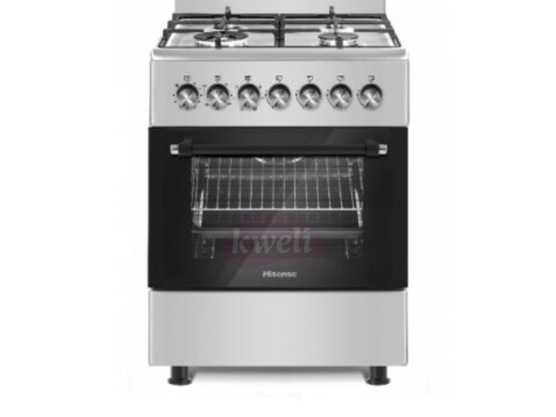 Buy new Hisense 60cm Cooker HF631GEES; 3 Gas Burners, 1 Electric Plates, Electric Oven, Flame Failure Safety in Uganda - - Free Delivery > Long warranty > Lifetime After-sales Support