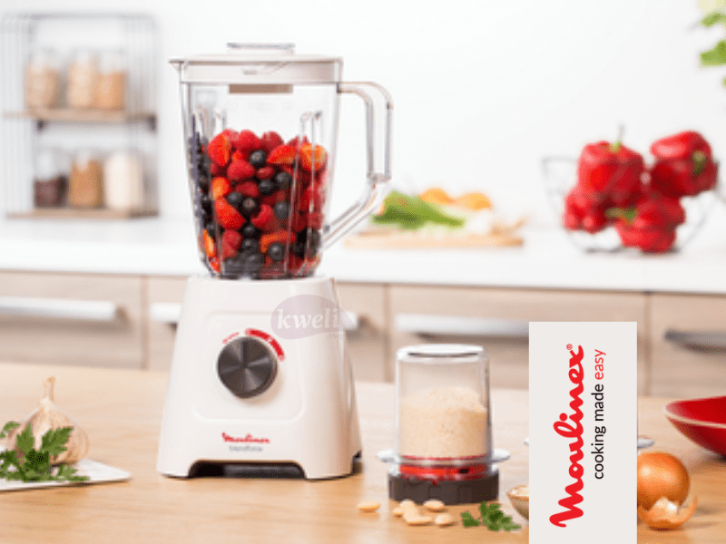 Buy new Moulinex Smoothie Blender LM422127; 600-watt Blender with 1 Grinder, 2-liter large jar, Blendforce in Uganda - - Free Delivery > Long warranty > Lifetime After-sales Support