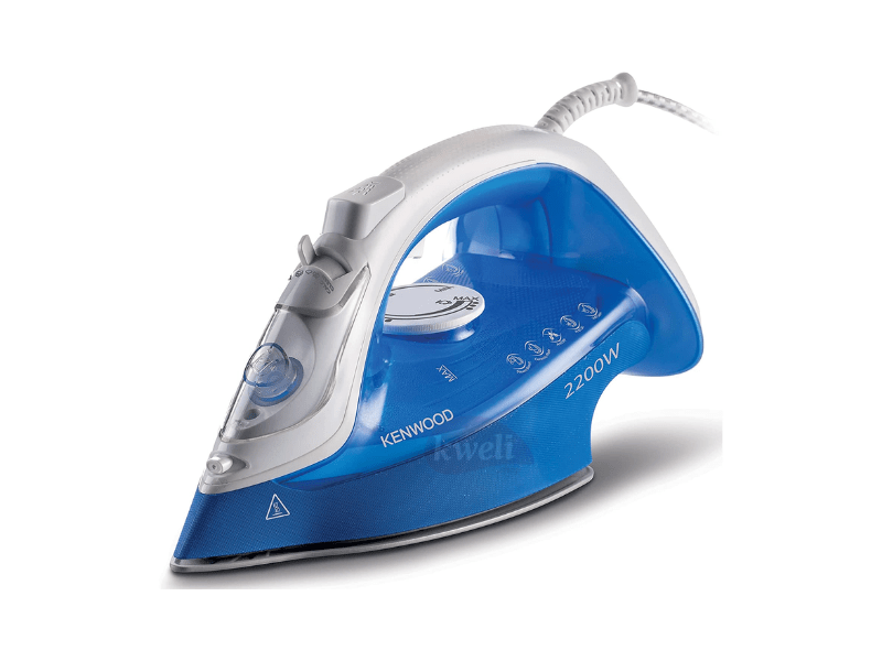 Buy new Kenwod Steam Iron with Ceramic Soleplate STP60, Blue - Non-stick Flat Iron, 2200 watts in Uganda - - Free Delivery > Long warranty > Lifetime After-sales Support