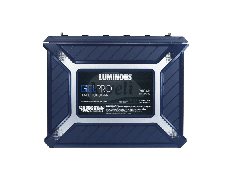 Buy new Luminous 240Ah 12V Gel Battery GPTTEX 240; Tall Tubular VRLA Battery, Over 1,500 Cycles @50% DoD, Durable, Maintenance-Free Solar Battery in Uganda - - Free Delivery > Long warranty > Lifetime