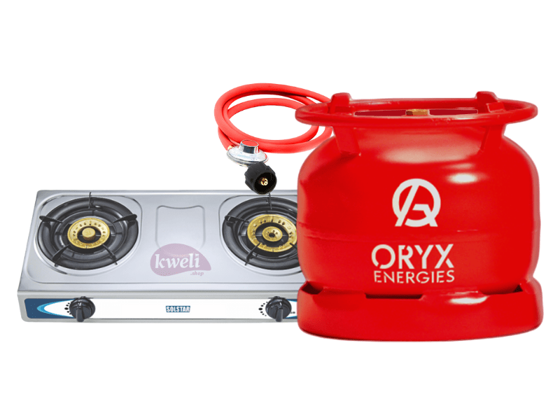 Buy new Oryx Gas 6kg Full Kit with 2 Burner Gas Stove - Ready to Cook. in Uganda - - Free Delivery > Long warranty > Lifetime After-sales Support