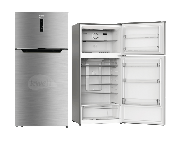 Buy new Beko 520L Double-door Refrigerator BAD664; 520L/490L Capacity, 79cm Wide, Top-mount Freezer, No Frost, Power Cool, Reversible Door, Inox Finish in Uganda - - Free Delivery > Long warranty > Li