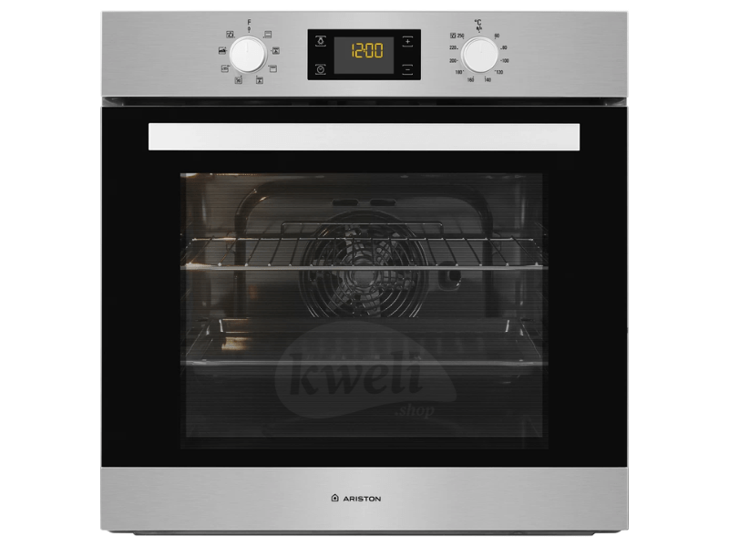 Buy new Ariston 60cm Built-in Multifunction Oven FA3 540 HIX; 66-litres, Digital Display with Touch Controls, Oven Fan, 60°-250° in Uganda - - Free Delivery > Long warranty > Lifetime After-sales Supp