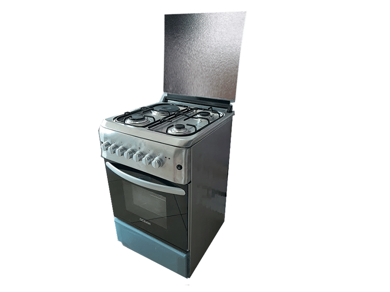 Buy new Ocean Cooker 50cm x 55cm OCER 5531-5ICZ; 3 Gas +1 Electric plate, Electric Oven + Rotisserie in Uganda - - Free Delivery > Long warranty > Lifetime After-sales Support